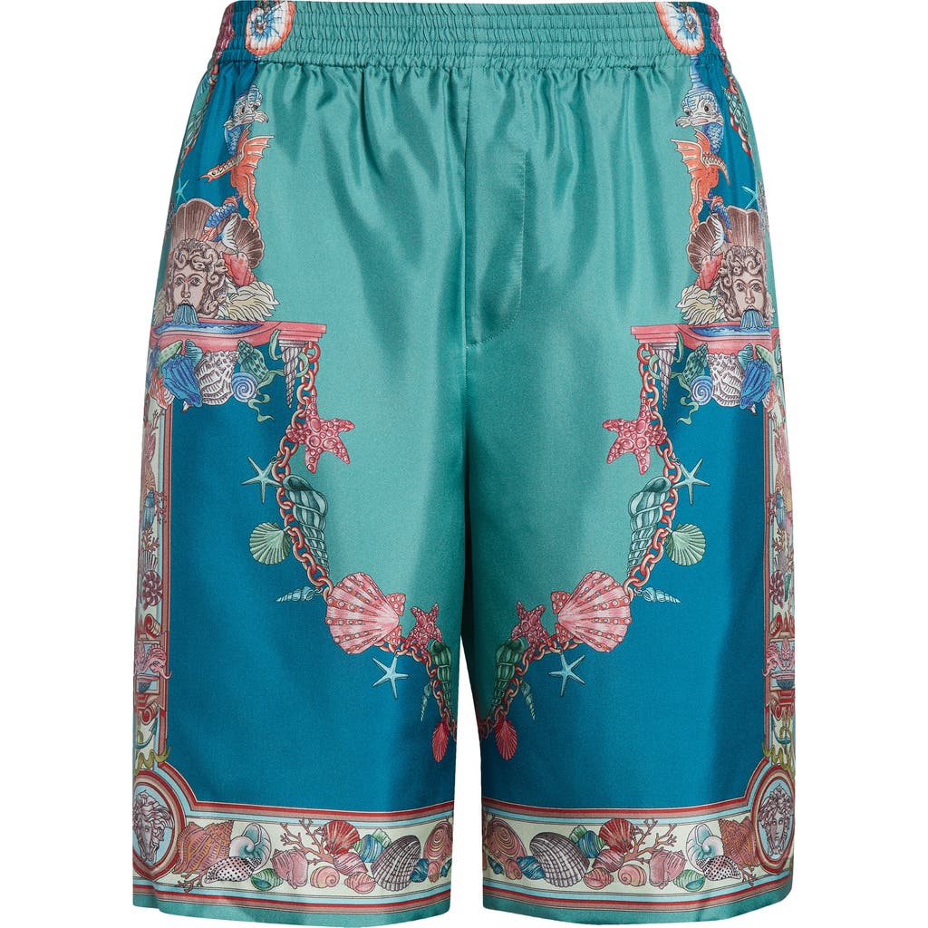Versace Coral Theatre-print Shorts