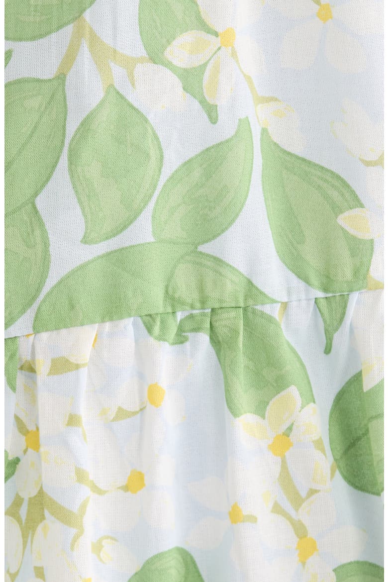 Kiany Floral Print Ruffle Minidress, Alternate, color, LIGHT-BLUE-GREEN