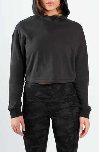 90 DEGREE BY REFLEX French Terry Crop Hoodie