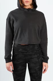 90 DEGREE BY REFLEX French Terry Crop Hoodie