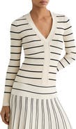 Reiss Lauralee Stripe Braid Trim Top
