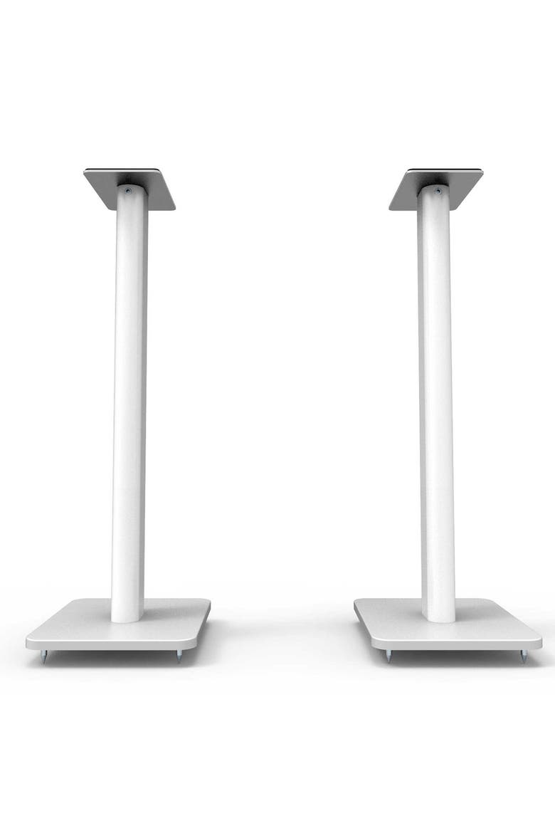 SP32PL 32 Inch Bookshelf Speaker Stands with Rotating Top Plates and Cable Management, Main, color, White