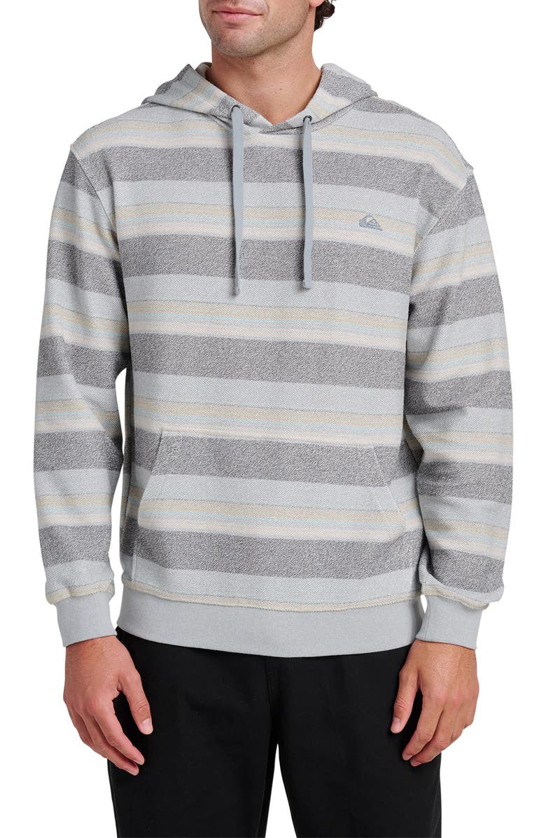 Quiksilver Great Otway Stripe Hoodie, Main, color, Quarry