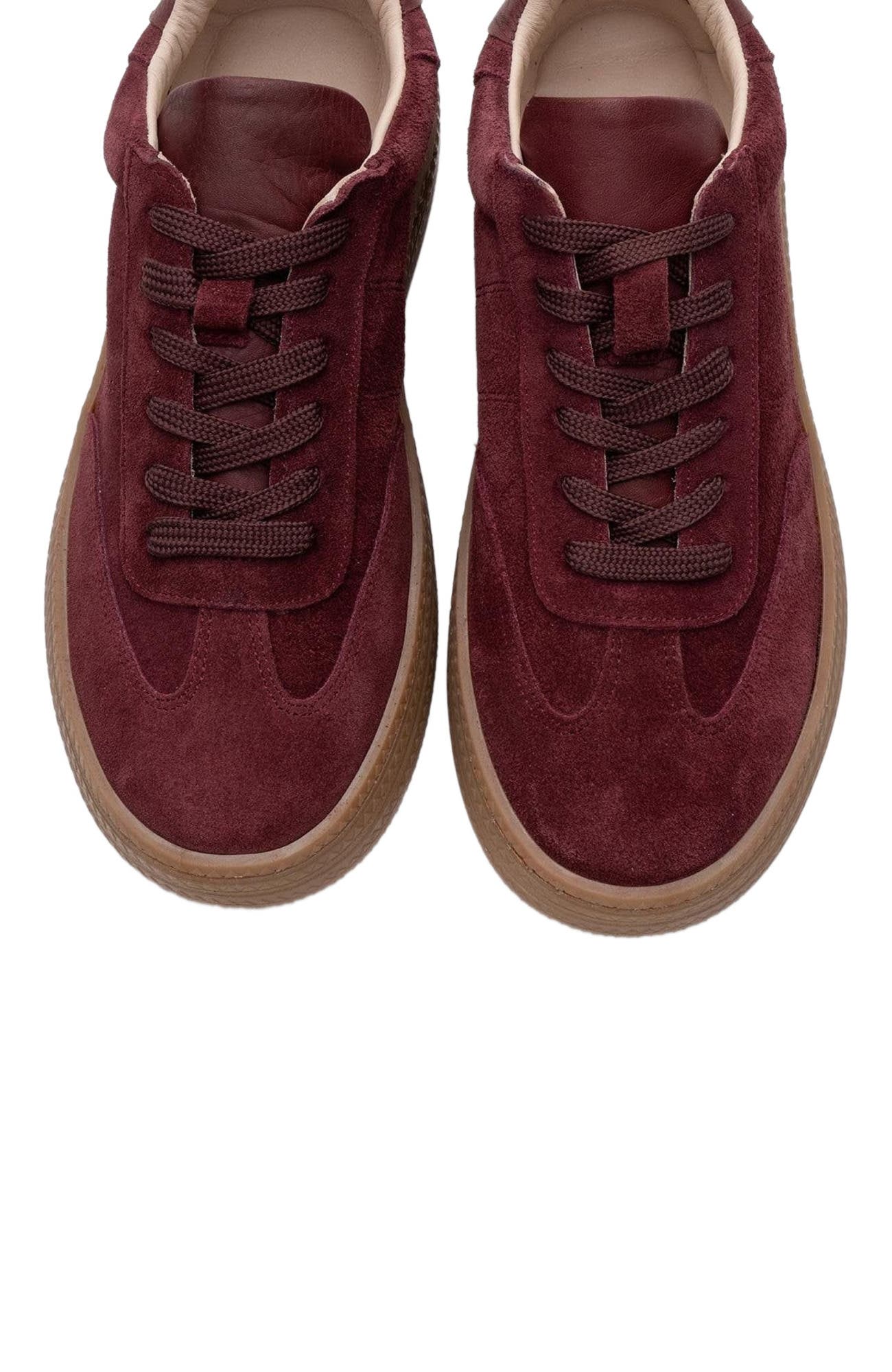 Fyore Leather Sneakers, Alternate, color, Burgundy Suede Leather