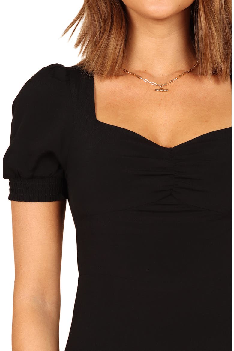 Franklin Puff Sleeve Dress, Alternate, color, EBONY
