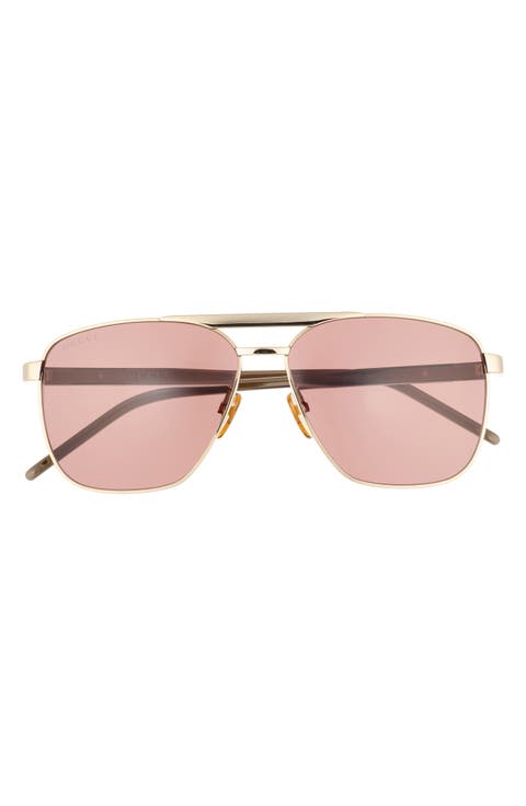 58mm Aviator Sunglasses