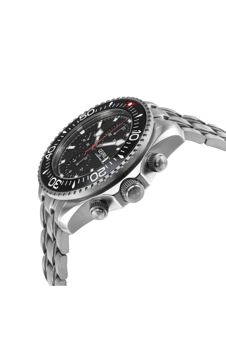 GEVRIL Hudson Yards Swiss Automatic Chronograph Bracelet Watch, 43mm, Alternate, color, Silver
