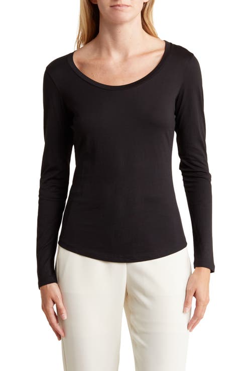 Tiny Scoop Long Sleeve Organic Cotton T-Shirt