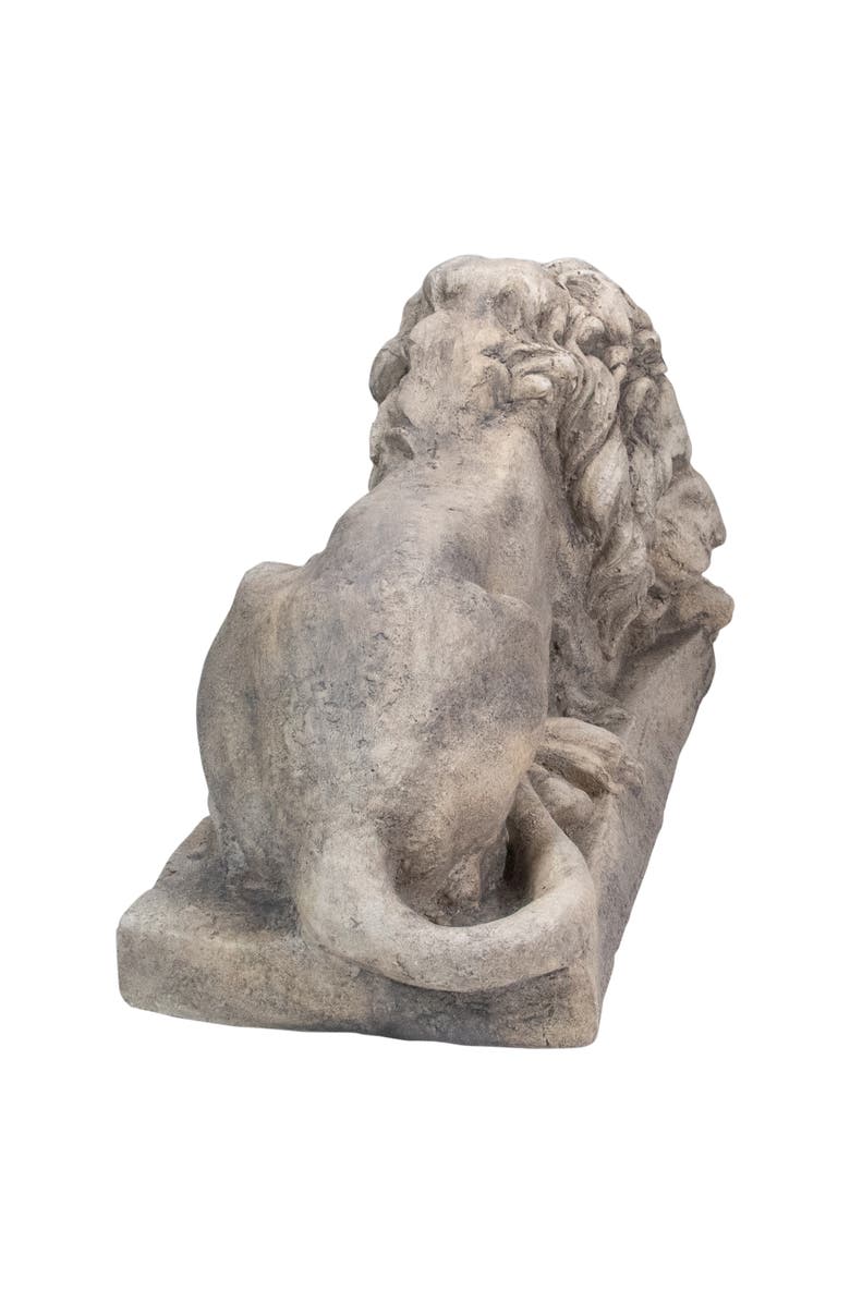 Northlight 22.5" Gray Lying Down Lion Outdoor Garden Statue, Alternate, color, Gray