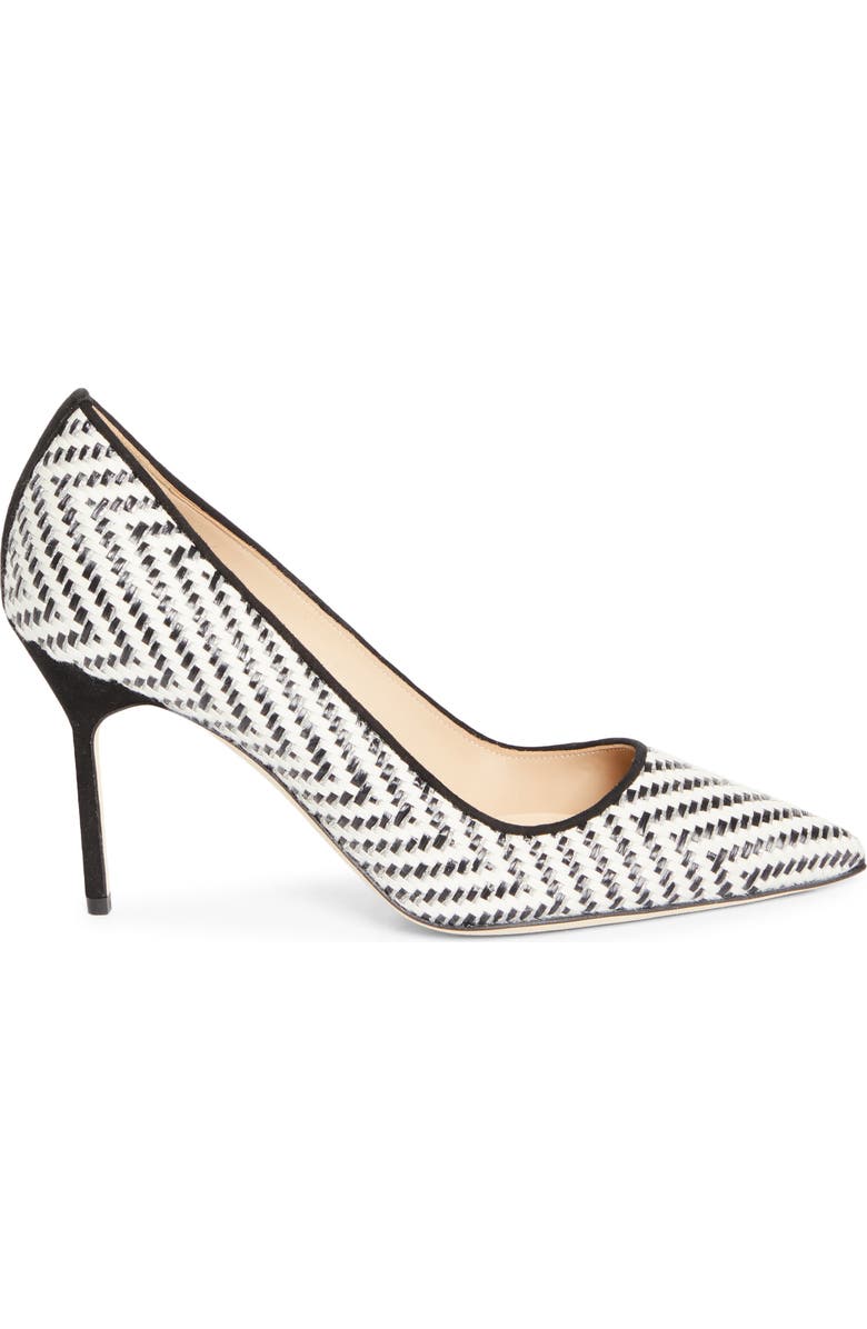 Manolo Blahnik BB Pointed Toe Raffia Pump, Alternate, color,