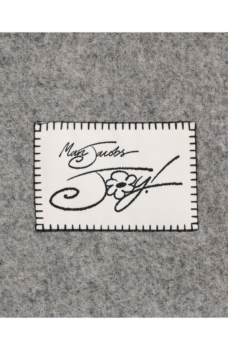 Marc Jacobs Daisy Appliqué Merino Wool Blend Scarf, Alternate, color,