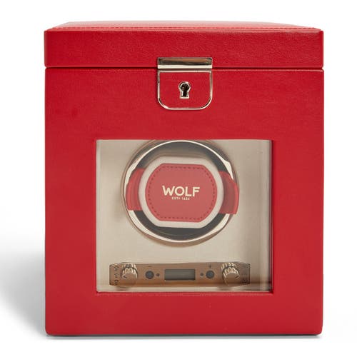 Wolf Palermo Single Watch Winder In Red