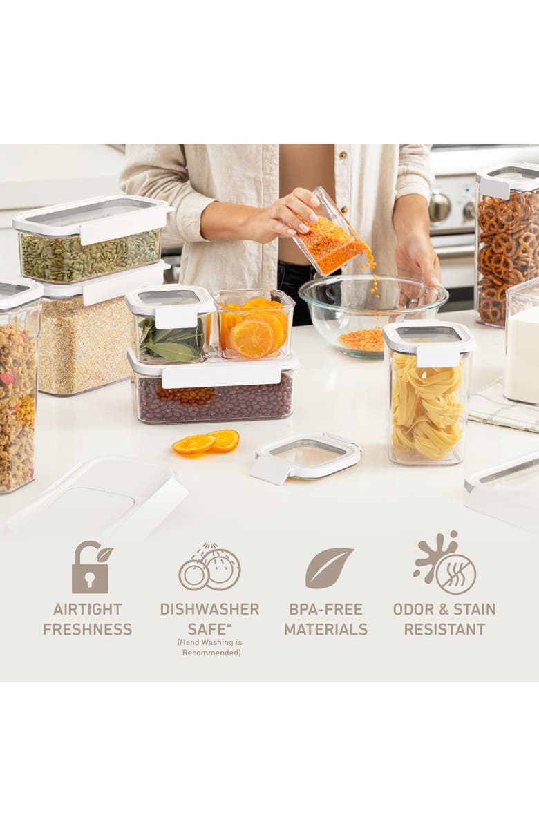 BENTGO 10-Piece Food Storage Pantry Containers, Alternate, color, Snow