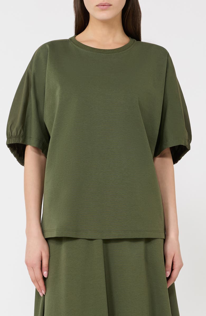 MM by Max Mara Puff Sleeve Knit Top, Main, color, Moss Green