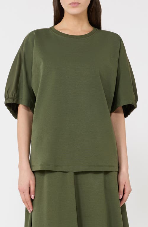 Mm By Max Mara Puff Sleeve Knit Top In Green