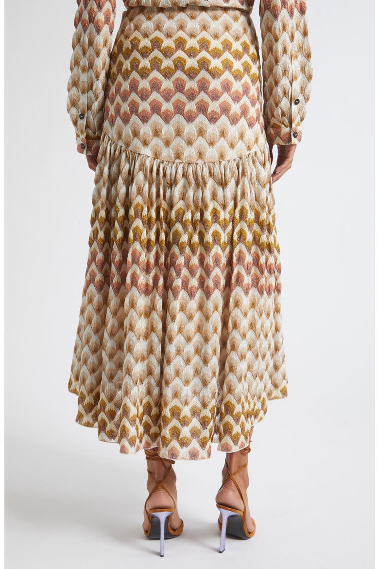 Metallic Raschel Knit Skirt, Alternate, color, S30GA-GOLD AND BEIGE ON WHITE BASE