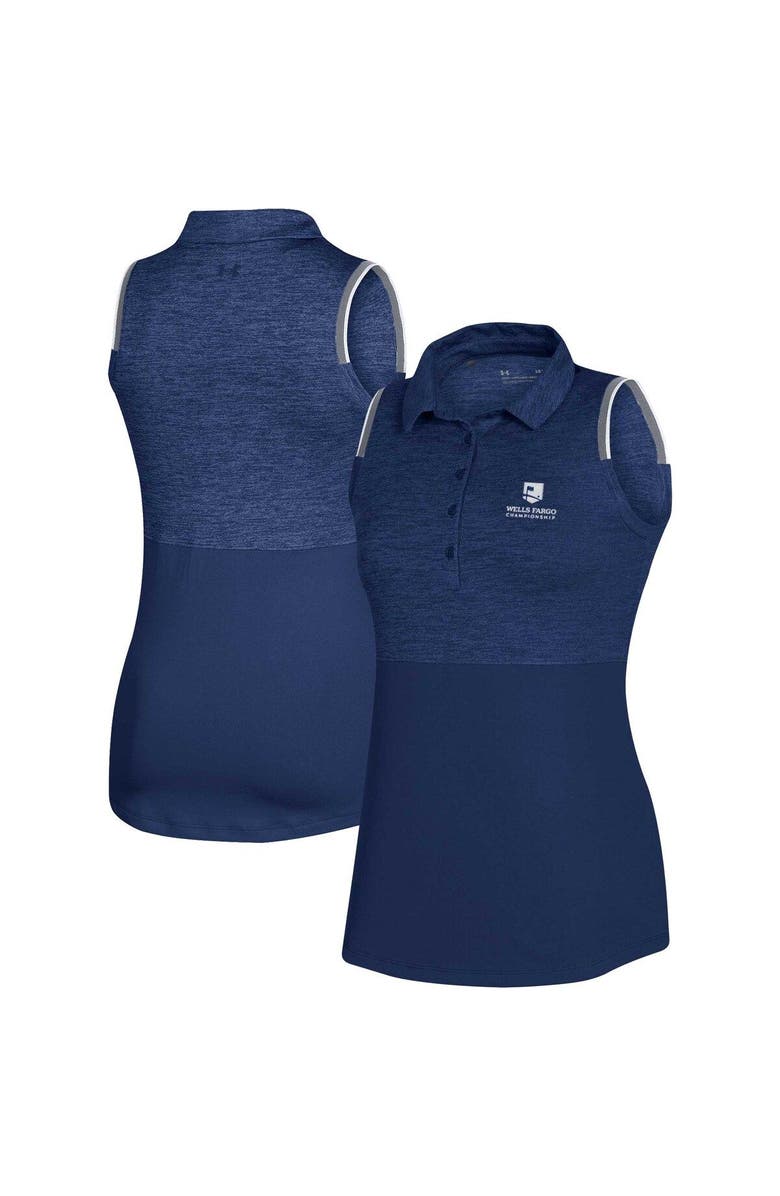 Under Armour Women's Under Armour Navy Wells Fargo Championship Playoff Sleeveless Polo, Main, color, Navy
