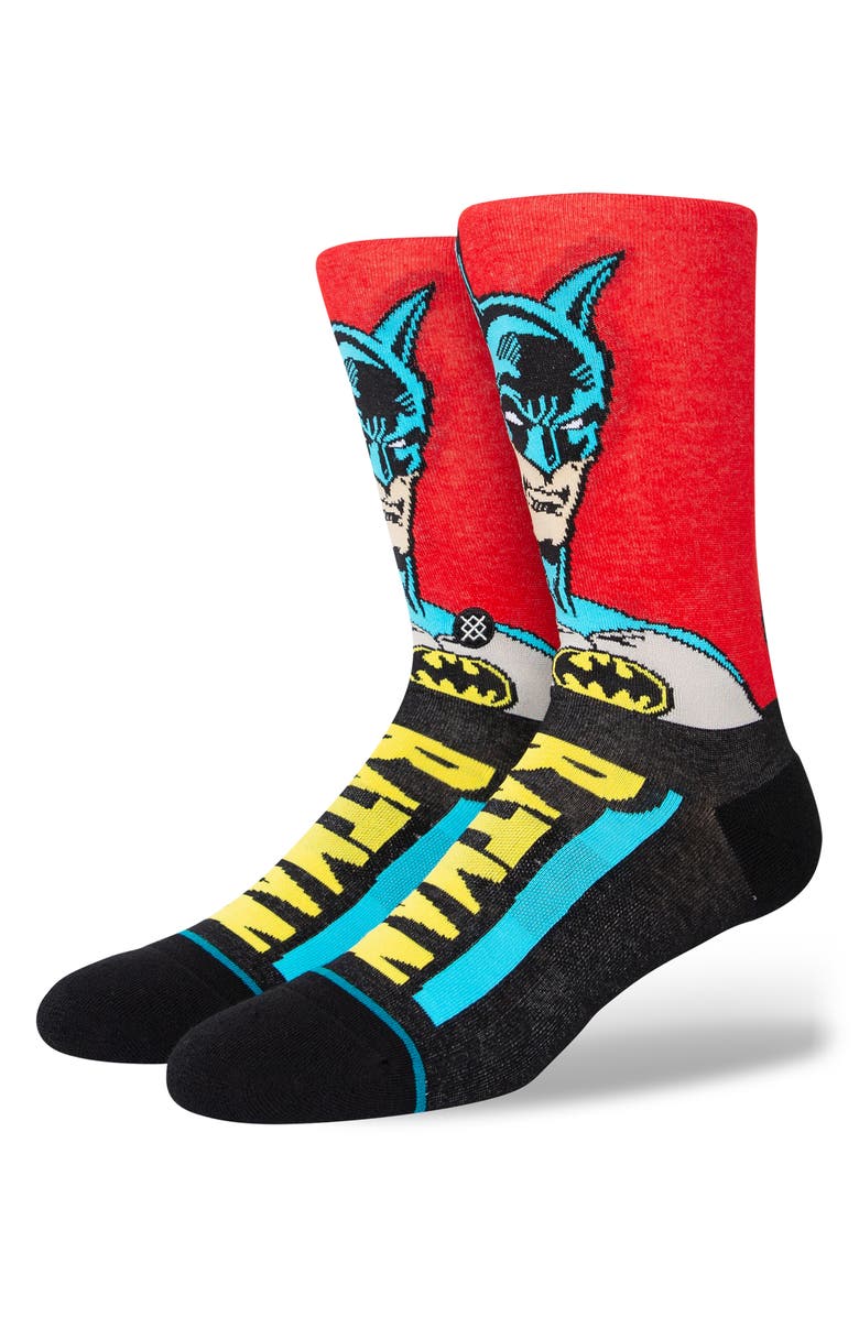 Stance Batman Comic Crew Socks, Alternate, color, 
