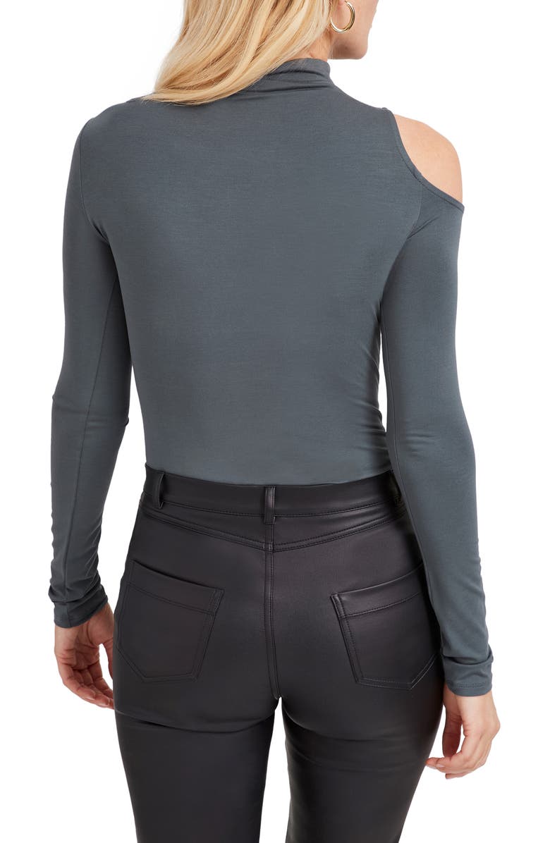Marcella Jones Cutout Mock Neck Top, Alternate, color, Slate Grey