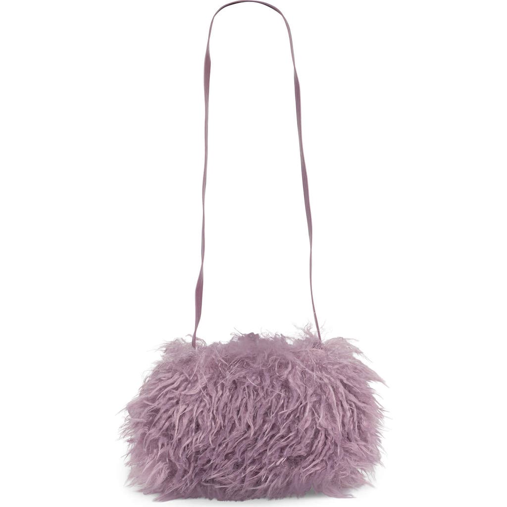 Jeffrey Campbell Bestowed Faux Fur Shoulder Bag In Purple