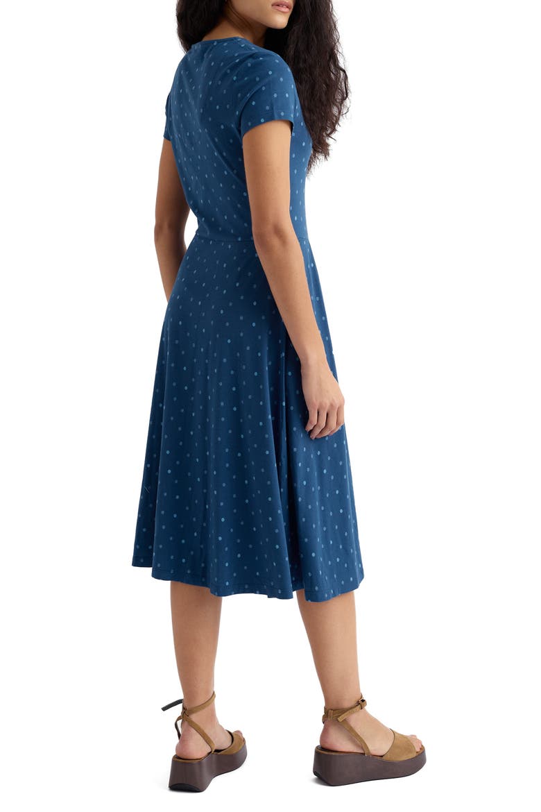 Pier View Organic Cotton Blend Jersey Midi Dress, Alternate, color, LITTLE SPONGE SPOT D