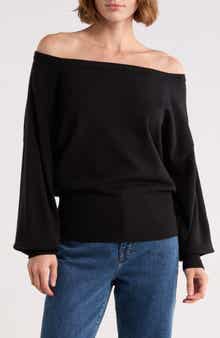INTERNATIONAL DESIGNER Off the Shoulder Sweater