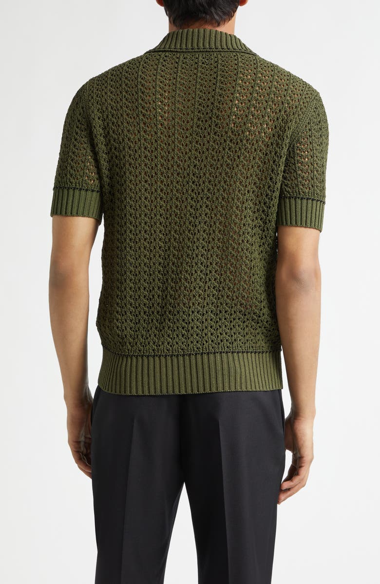 McQueen Open Stitch Polo, Alternate, color, Dark Green Bottle