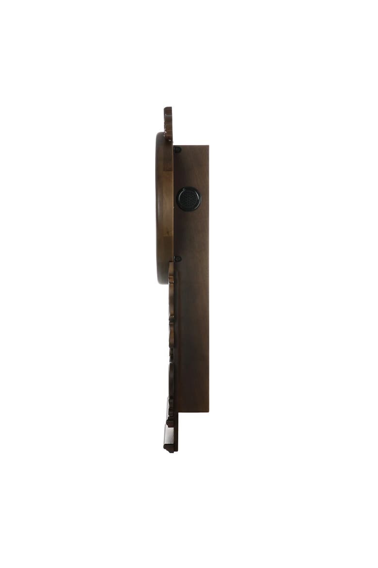 Chestnut Chiming Pendulum Wall Clock, Alternate, color, Chestnut