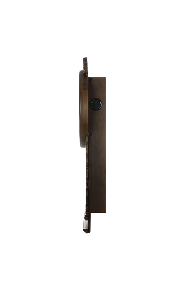 Bedford Clock Collection Chestnut Chiming Pendulum Wall Clock, Alternate, color, Chestnut