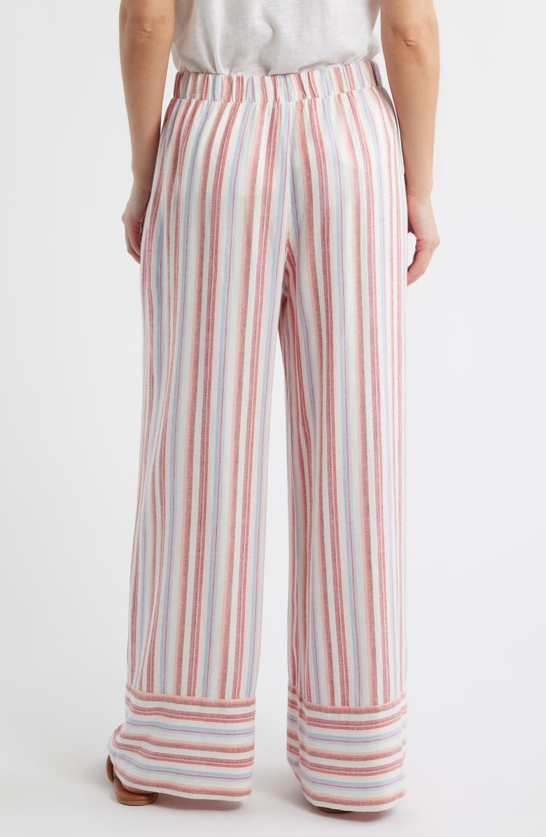 Cloth & Stone Stripe Linen Blend Wide Leg Pants, Alternate, color, Tuscan Sunrise Stripe