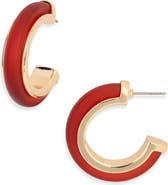 NORDSTROM RACK Frosted Resin Hoop Earrings