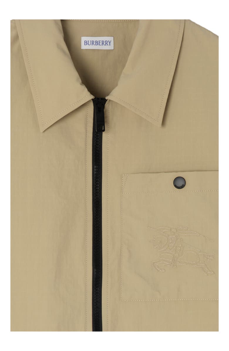 Burberry Nylon Zip Overshirt, Alternate, color, Sparrow Beige