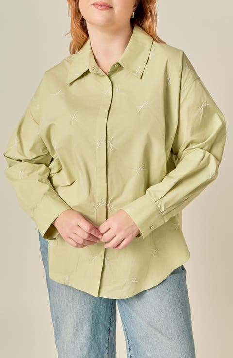 Bow-Embroidered Shirt
