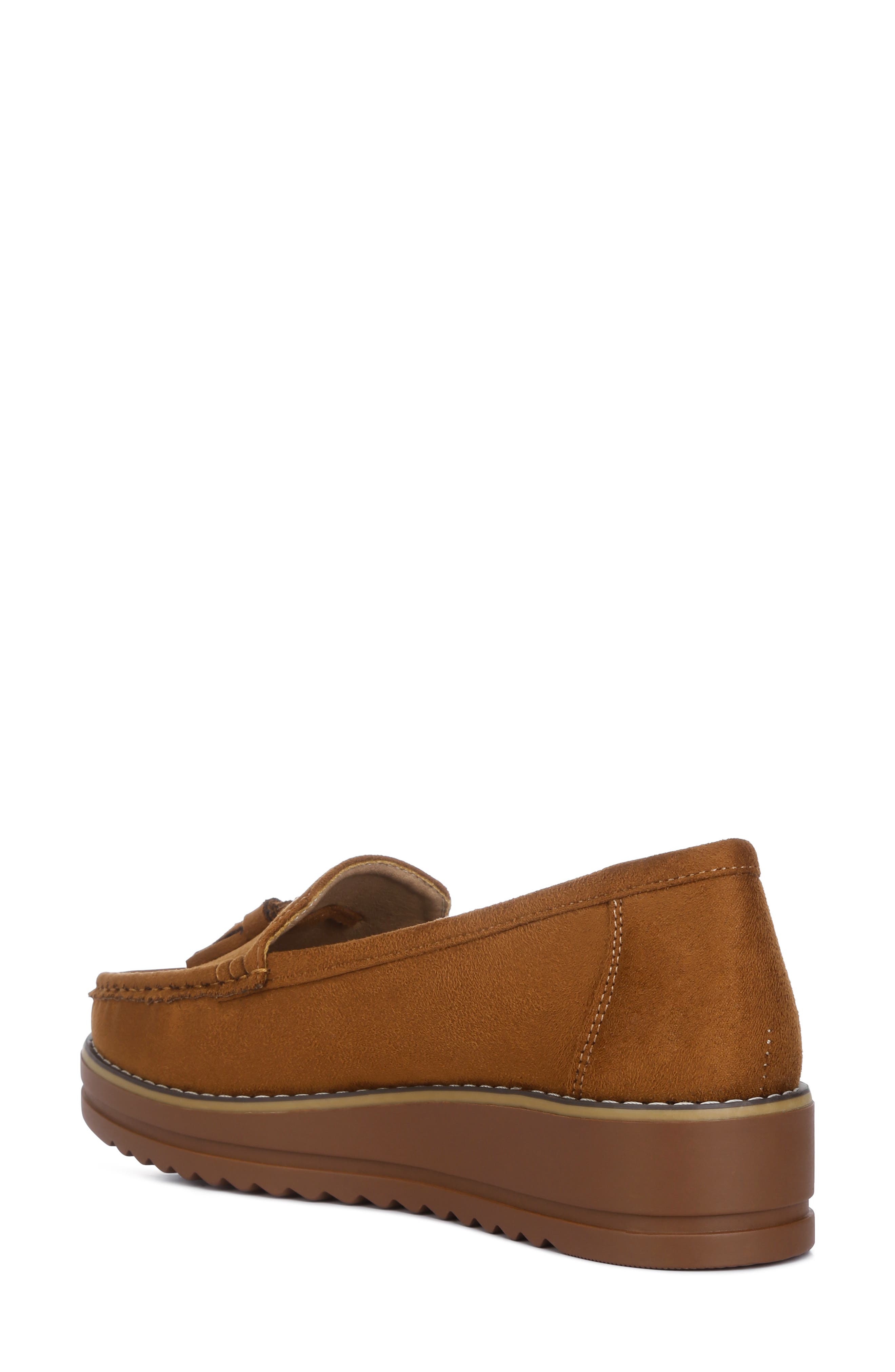 LONDON RAG Daiki Platform Tassel Loafer, Alternate, color, Tan