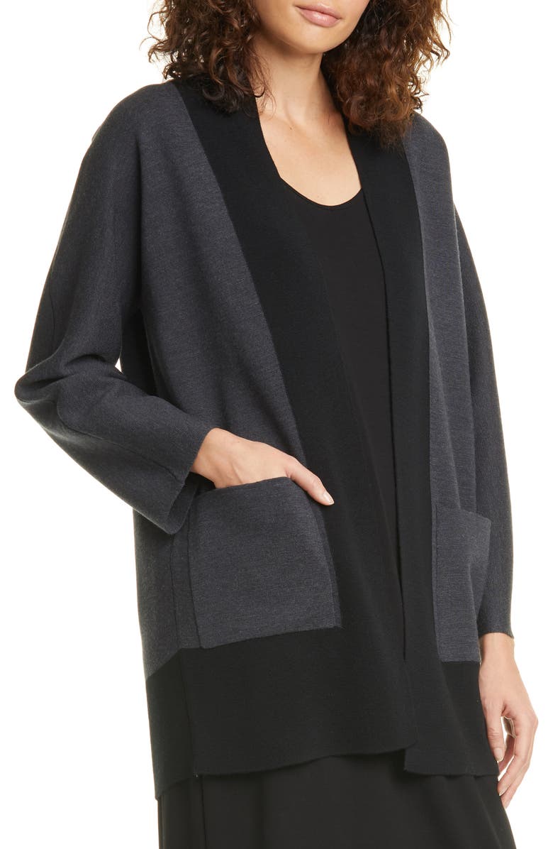 Eileen Fisher Merino Wool Cardigan, Alternate, color,