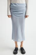 RIER Draped Bias Cut Wool Skirt