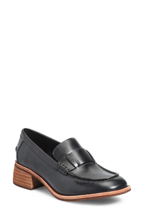 Kork-Ease® Kya Loafer Pump in Black Leather 