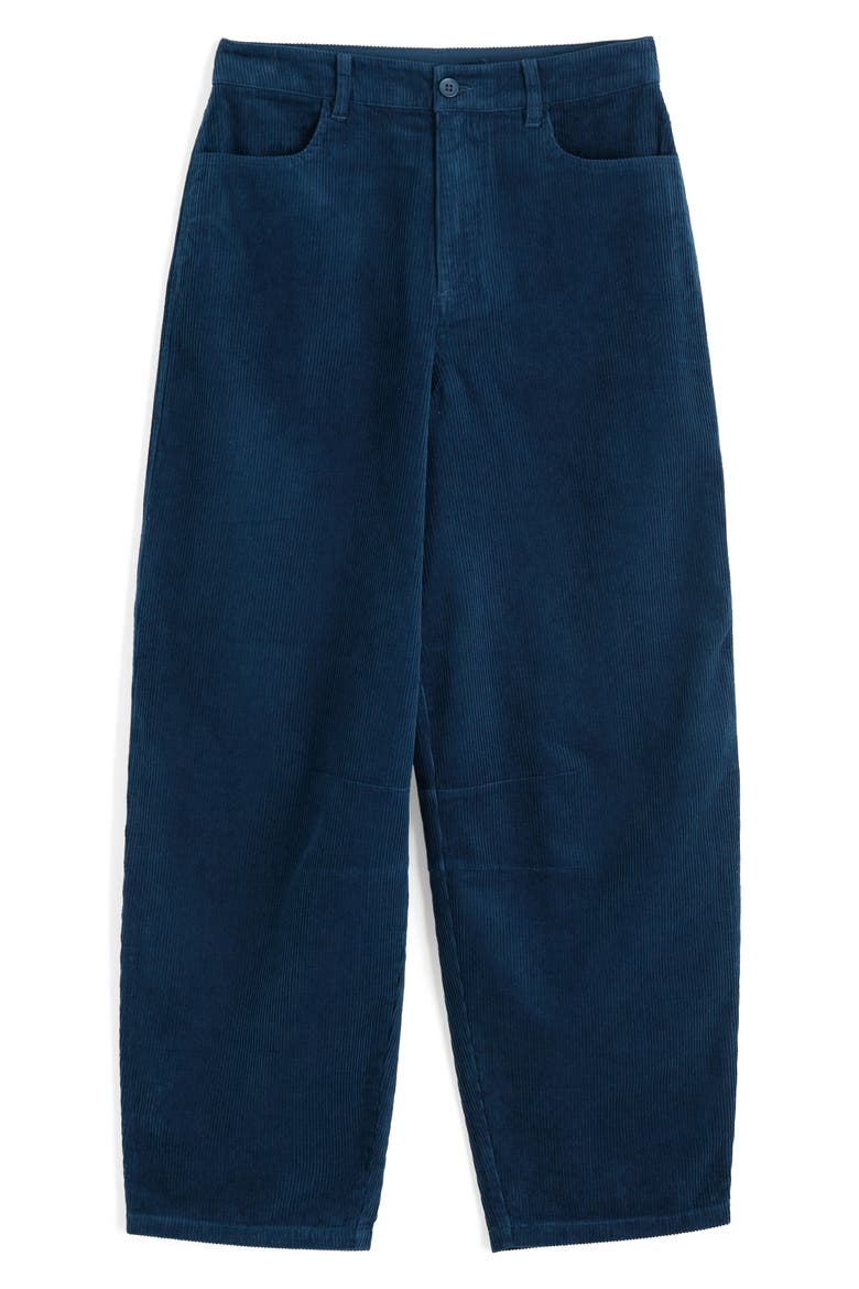 Avens Organic Cotton Crop Barrel Leg Pants, Alternate, color, SEA CAVE
