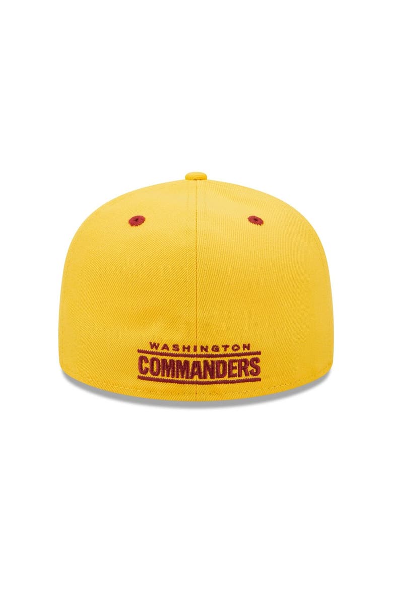 Men's New Era  Gold/Burgundy Washington Commanders Flipside 2Tone 59FIFTY Fitted Hat, Alternate, color, Gold