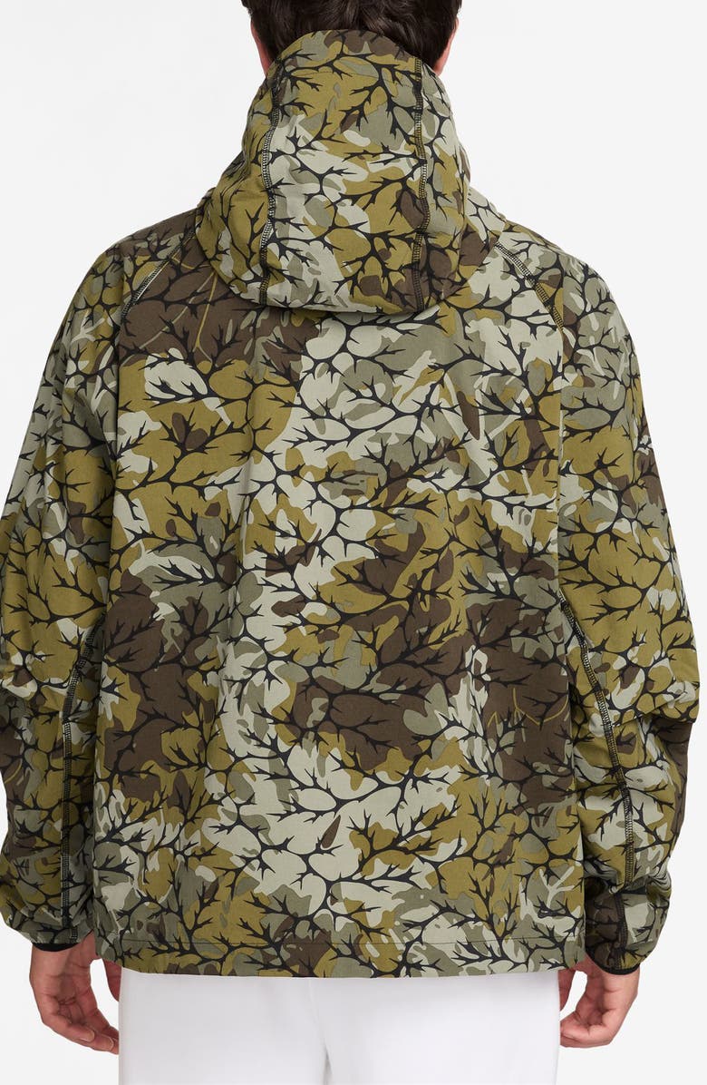 Nike Tech Woven Camo Zip Front Jacket, Alternate, color, Olive Flak/ Black