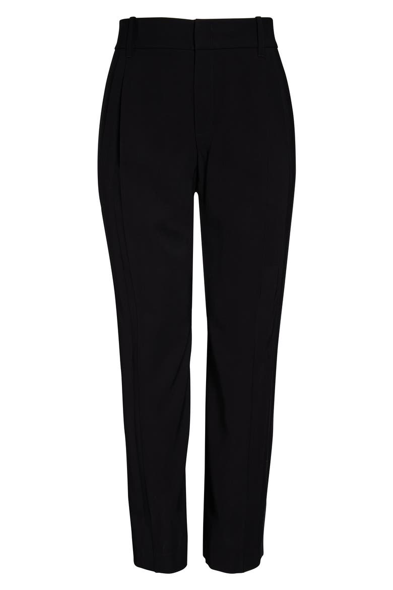 Pleat High Waist Pants, Alternate, color, BLACK