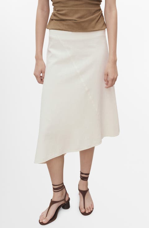 Asymmetric Midi Skirt
