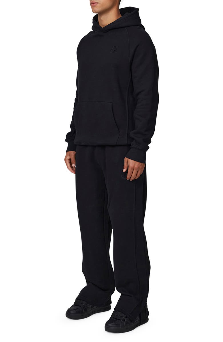 Good For Nothing Ribbed Emblem Split Hem Men Baggy Jogger, Alternate, color, 