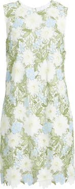 Sam Edelman Floral Embroidered Sleeveless Sheath Dress