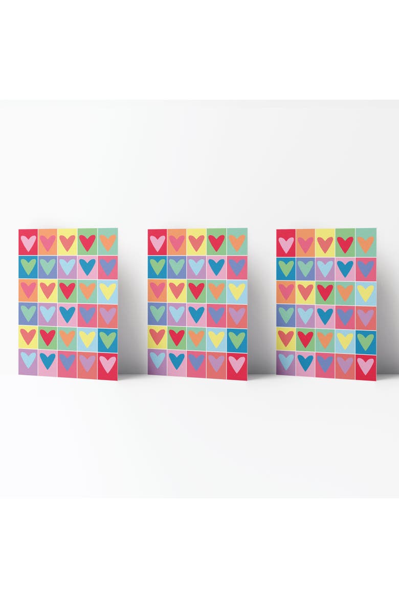 Love/Valentine's Greeting Cards "Rainbow Hearts", Main, color, Multi-Pack