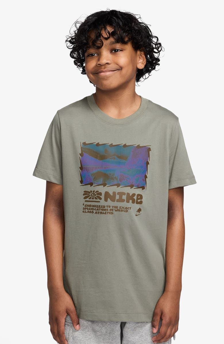 Nike Kids' Create Graphic T-Shirt, Main, color, Light Army