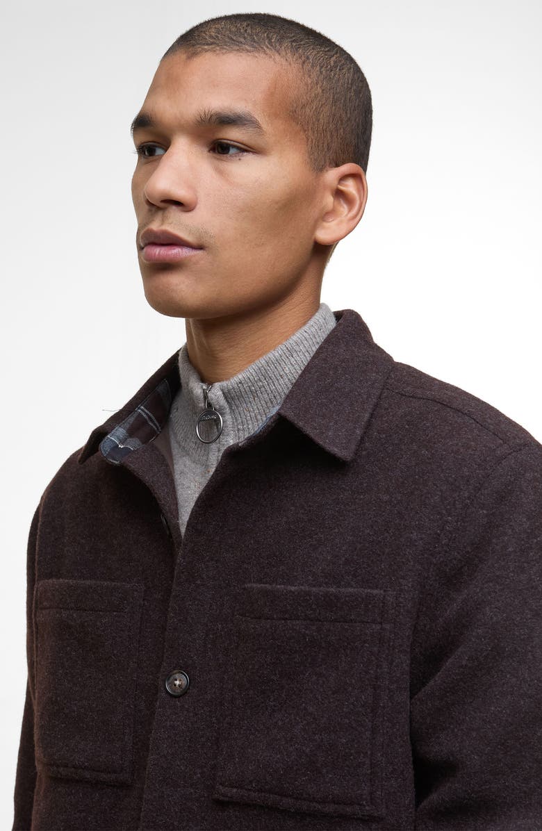Barbour Marlow Heather Overshirt, Alternate, color, Dark Oak
