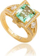 SUZY LEVIAN Asscher Cubic Zirconia Engagement Ring