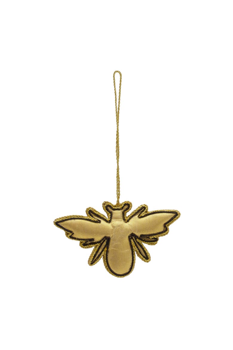 Bee Beaded Yellow Christmas Tree Ornament, Alternate, color, Yellow