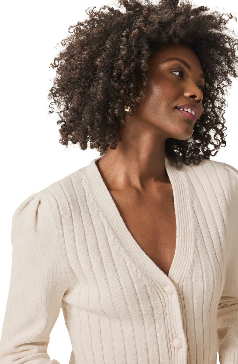 Splendid Jolie Rib Cardigan, Alternate, color, Moonstone